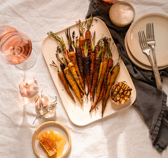 Rosé avec légume racine